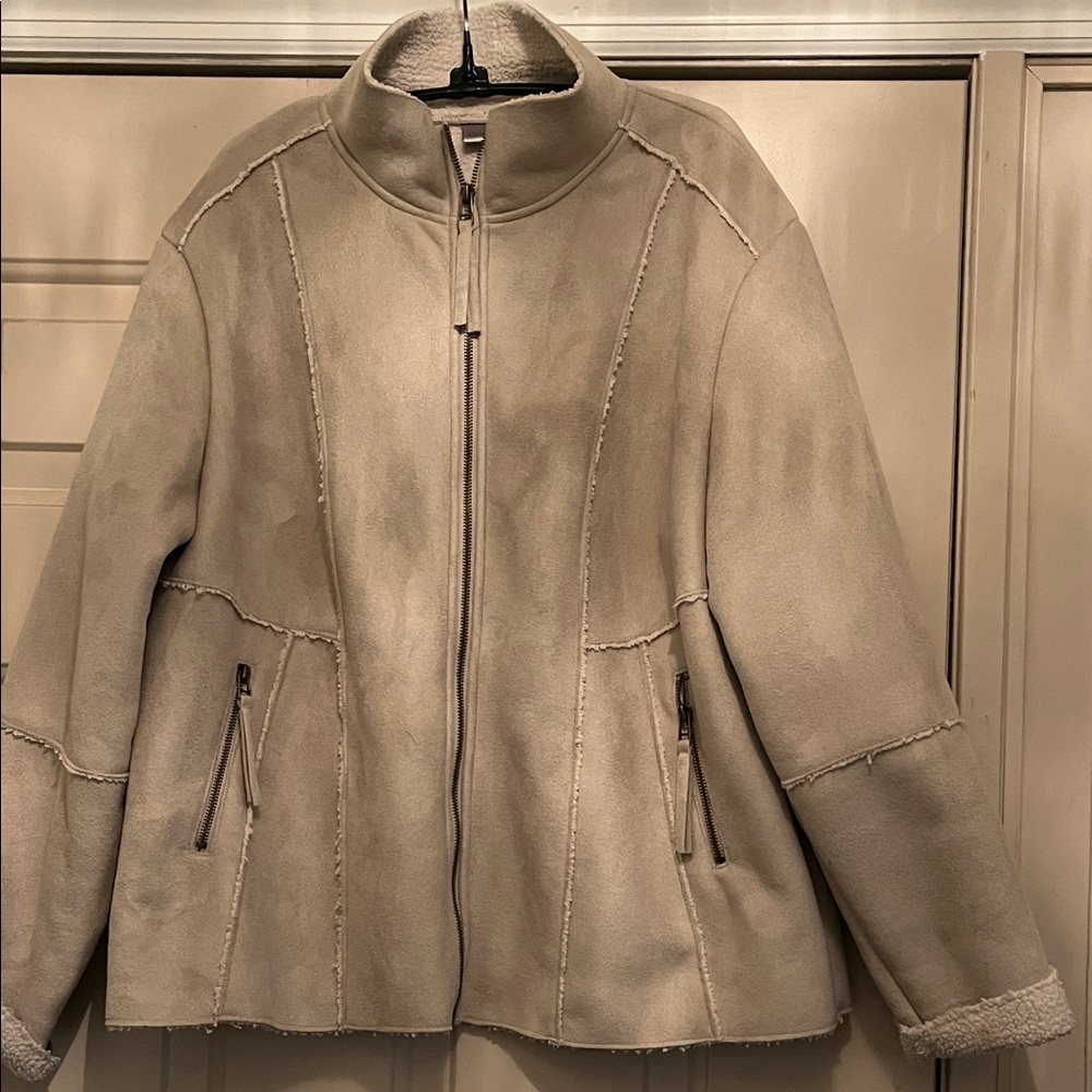 Chico’s Size 3 Shearling Jacket, New with Tags
